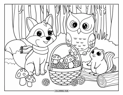 110+ Coloriages d&rsquo;animaux d&rsquo;automne pour enfants et adultes (Gratuits)