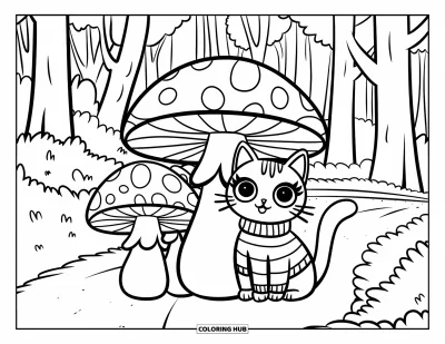 95+ Coloriages de chat d&rsquo;automne pour enfants et adultes (Gratuits)