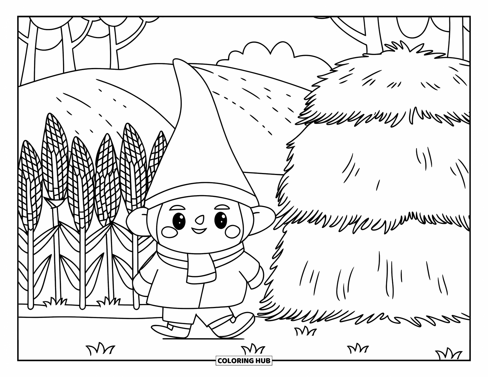 85+ Fall Gnome Coloring Pages for Kids & Adults (Free)