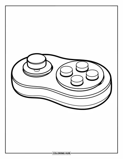 Gamer kifestő gyerekeknek: Csillag alakú joystick kerek gombbal és három nagy nyomógombbal