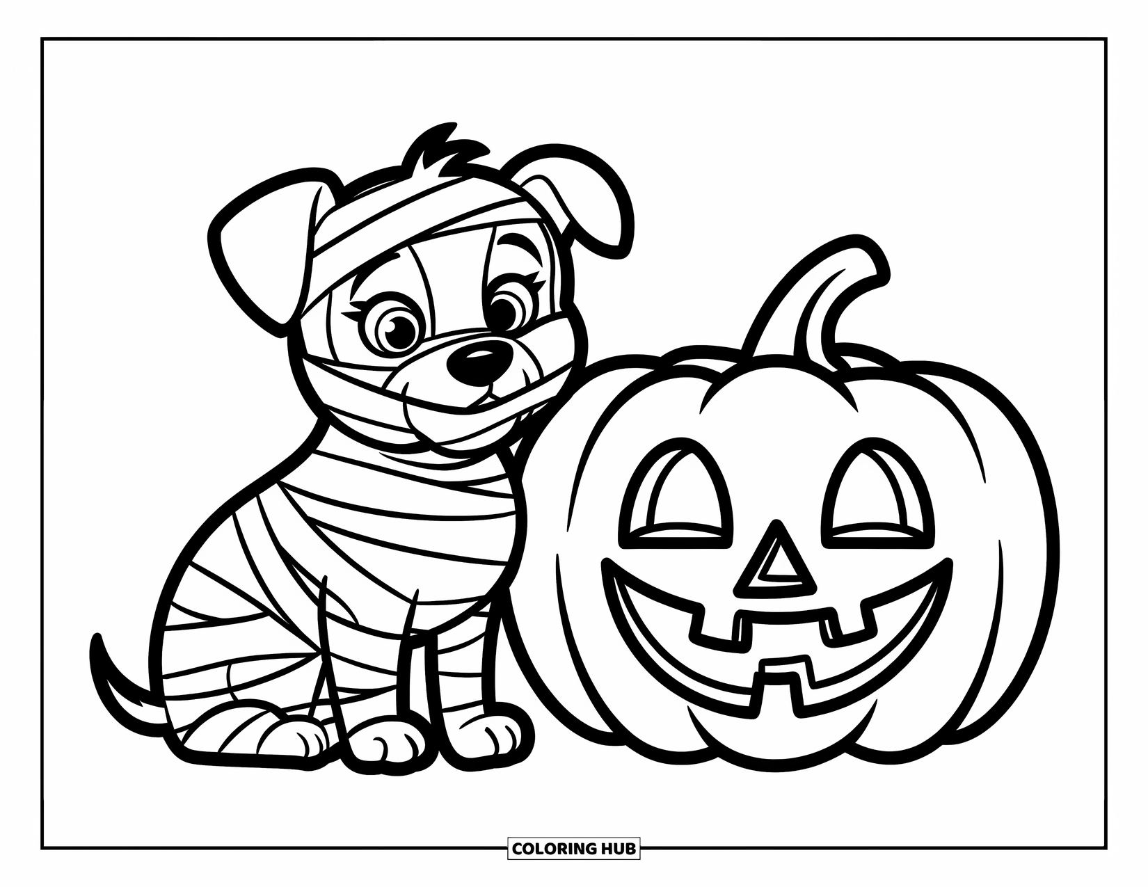 95+ Halloween Dog Coloring Pages for Kids & Adults (Free)
