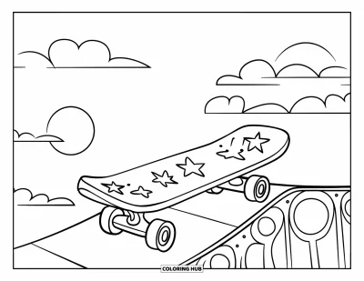 70+ Coloriages de skateboard pour enfants et adultes (Gratuits)