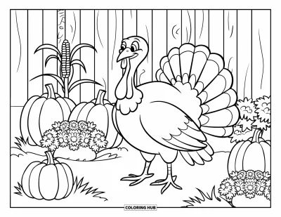 130+ Coloriages de dinde de Thanksgiving pour enfants et adultes (Gratuits)