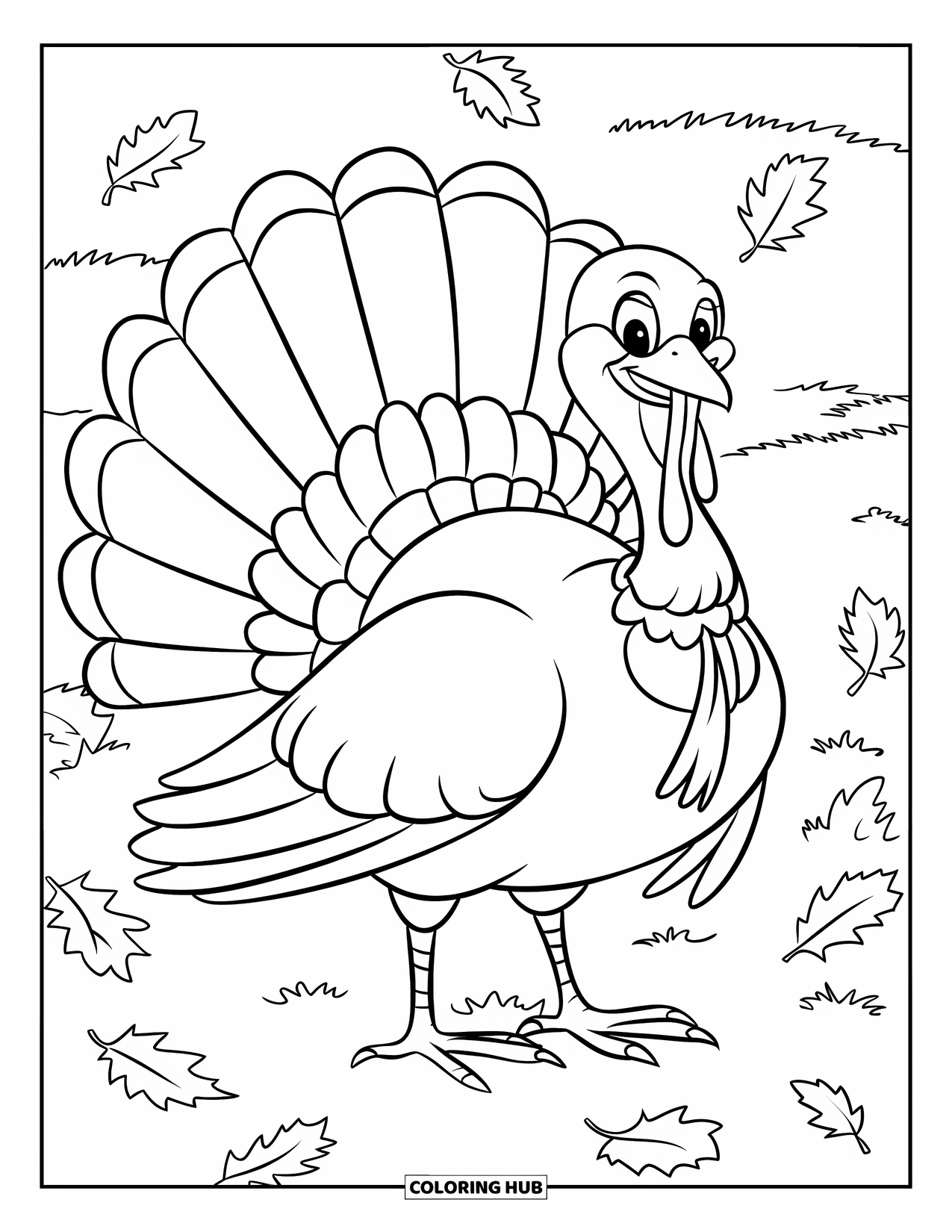 130+ Thanksgiving Turkey Coloring Pages for Kids & Adults (Free)