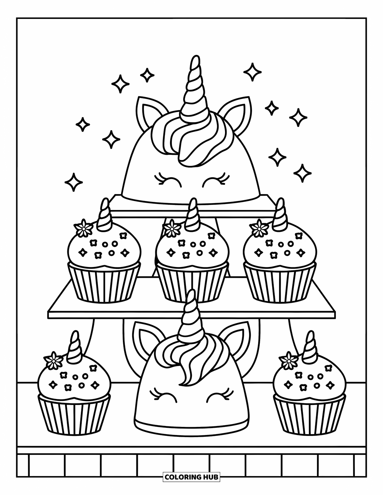 70+ Unicorn Cupcake Coloring Pages for Kids & Adults (Free Printable PDFs)