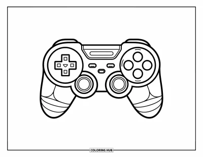 65+ Coloriages de manettes de jeu vidéo pour enfants et adultes (Gratuits)