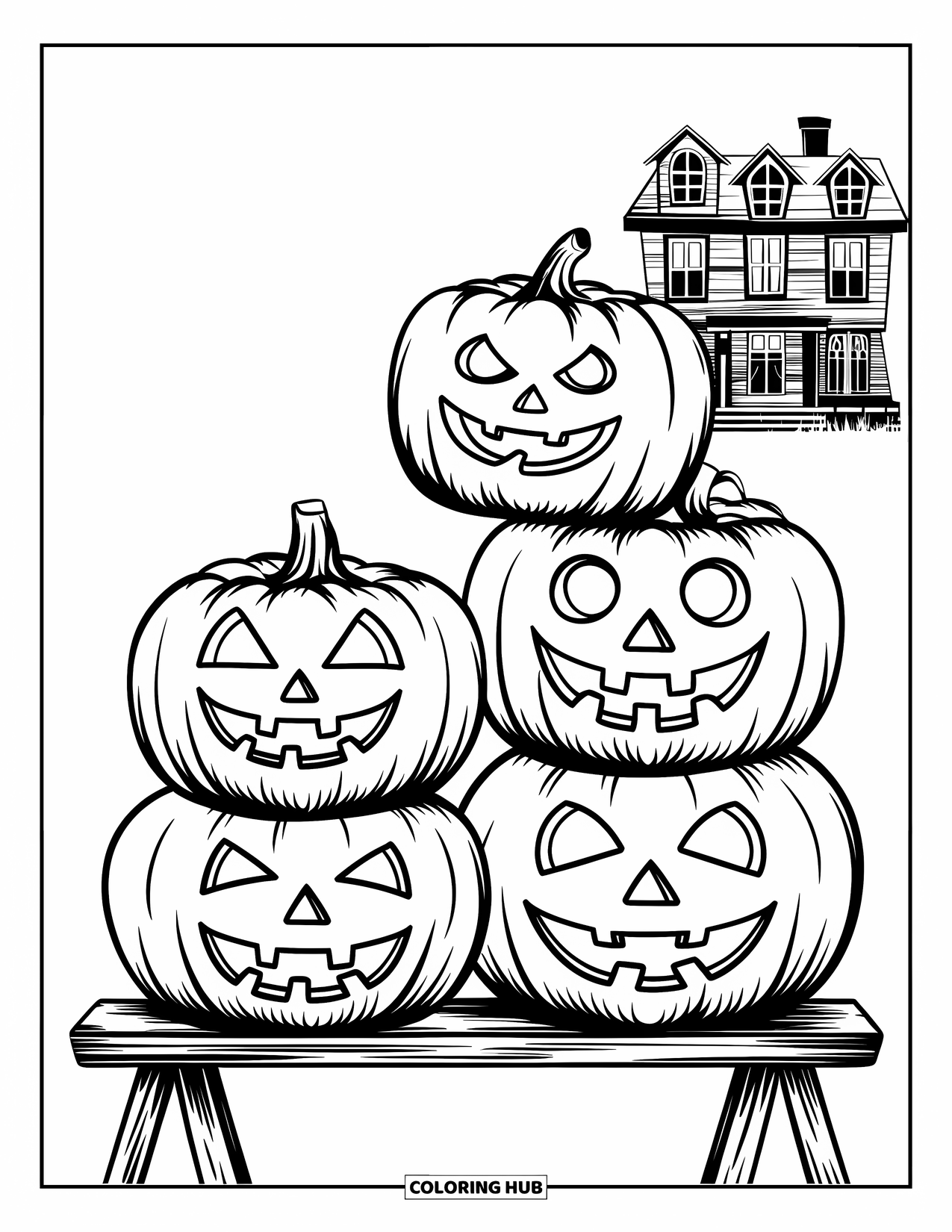 85+ Vintage Halloween Coloring Pages for Kids & Adults (Free Printable ...