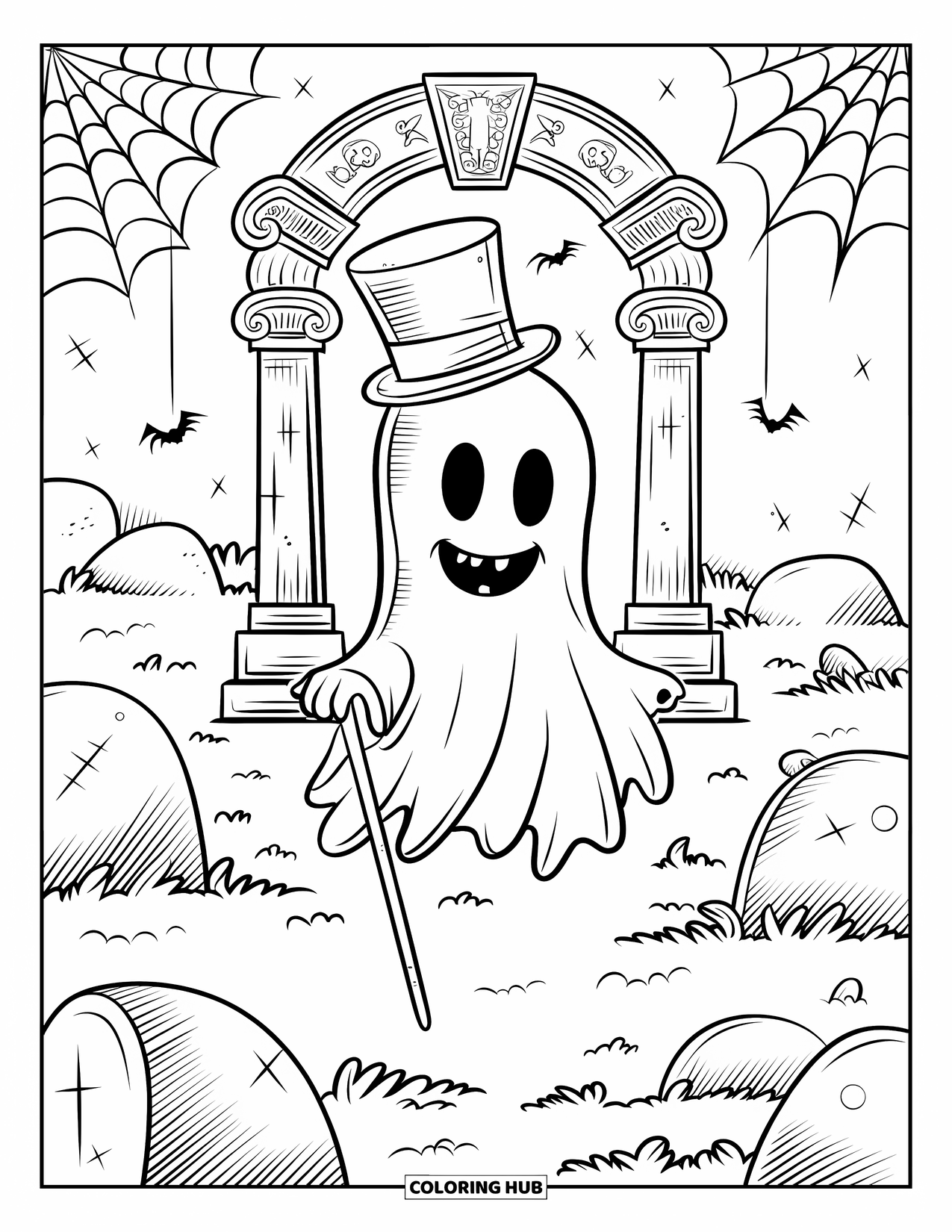 85+ Vintage Halloween Coloring Pages for Kids & Adults (Free Printable ...