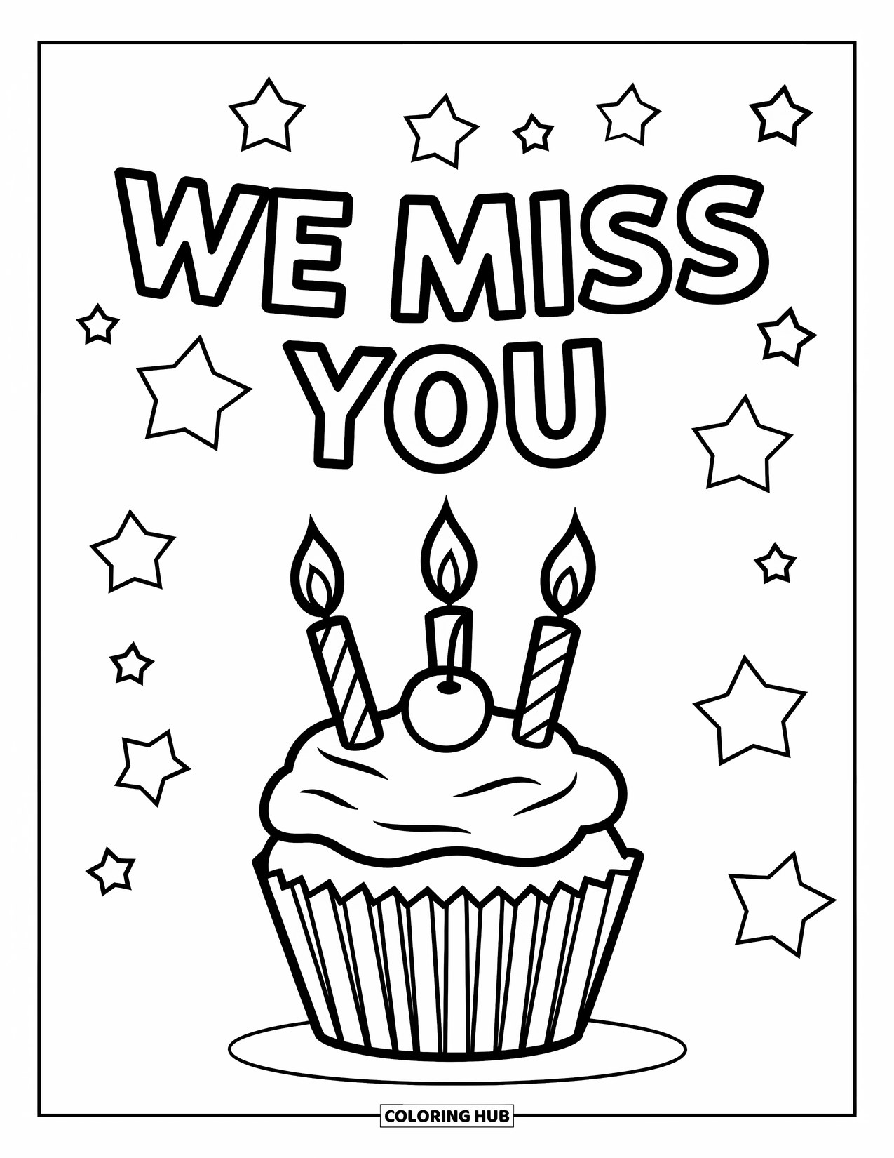70+ We Miss You Coloring Pages for Kids & Adults (Free Printable PDFs)