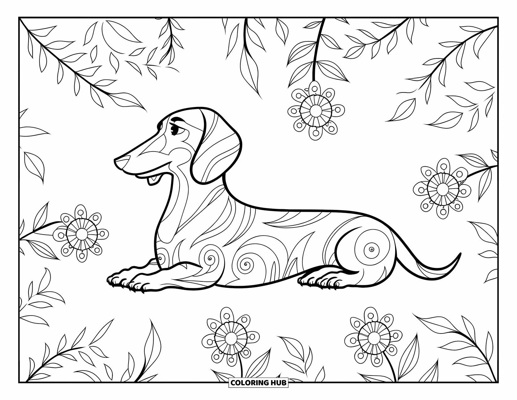 70+ Wiener Dog Coloring Pages for Kids & Adults (Free Printable PDFs)