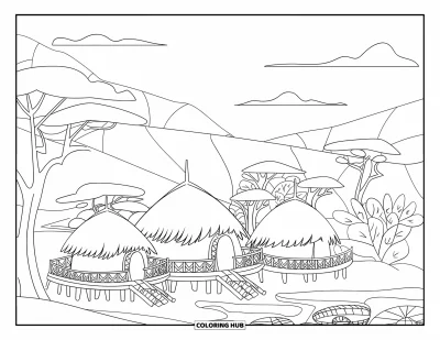 70+ Coloriages d&rsquo;Afrique pour enfants et adultes (Gratuits)