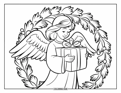 70+ Coloriages d&rsquo;anges de Noël pour enfants et adultes (Gratuits)