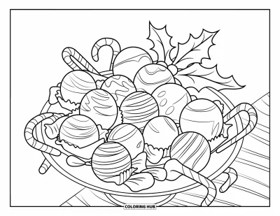 80+ Coloriages de bonbons de Noël pour enfants et adultes (Gratuits)