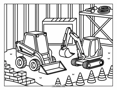 75+ Coloriages de chantier pour enfants et adultes (Gratuits)