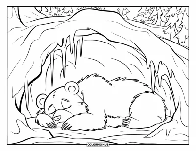 70+ Coloriages d&rsquo;animaux en hibernation pour enfants et adultes (Gratuits)