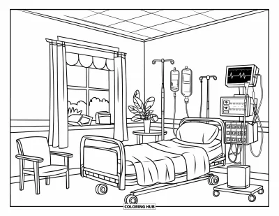 70+ Coloriages d&rsquo;hôpital pour enfants et adultes (Gratuits)