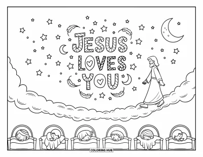 65+ Dibujos de «Jesús te ama» para colorear