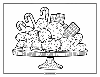 80+ Coloriages de douceurs sucrées pour enfants et adultes (Gratuits)