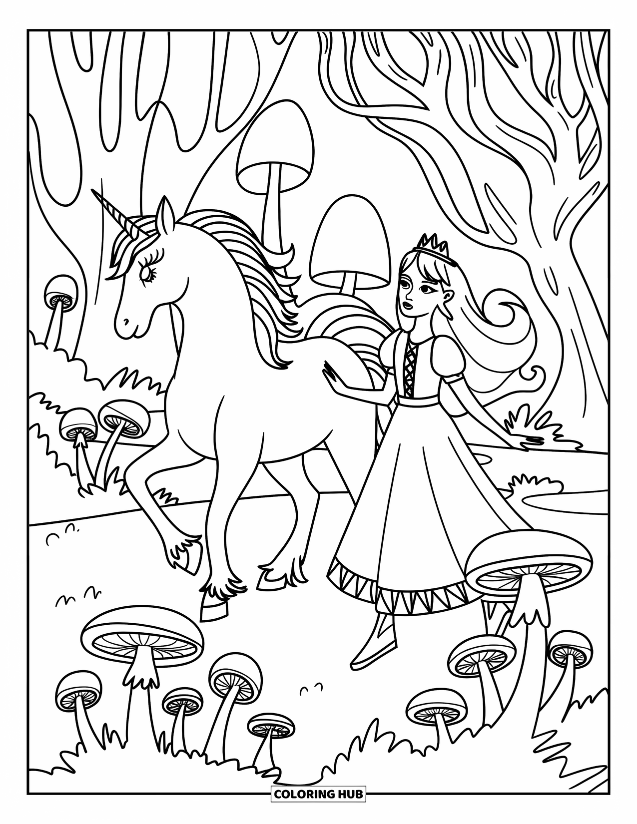 65  Unicorn And Princess Coloring Pages for Kids Adults (Free 65  Unicorn And Princess Coloring Pages for Kids Adults (Free