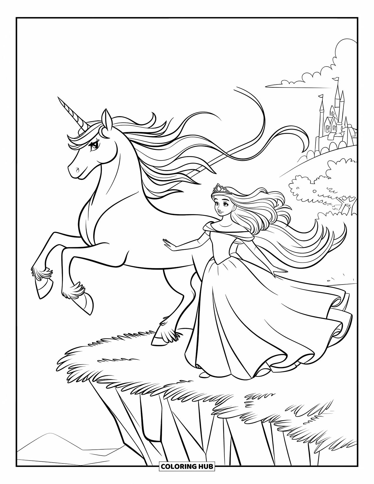 65  Unicorn And Princess Coloring Pages for Kids Adults (Free 65  Unicorn And Princess Coloring Pages for Kids Adults (Free