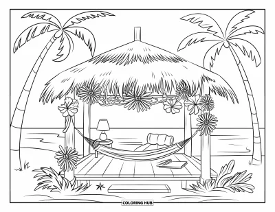 100+ Beach Summer Coloring Pages