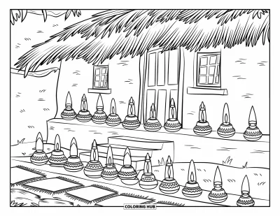 105+ Diwali Coloring Pages