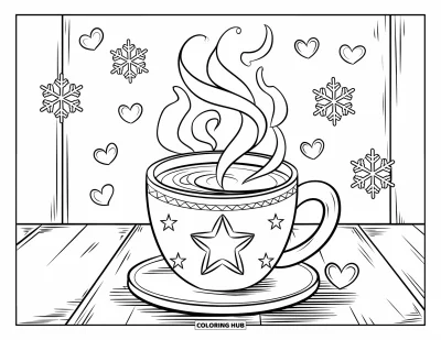 105+ Coloriages de cacao chaud pour enfants et adultes (Gratuits)