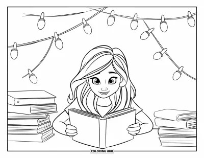 90+ Dibujos de lectura para colorear para niños y adultos (Gratis)
